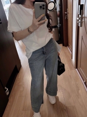 QUẦN JEANS NỮ SUÔNG GẤU TO TÚI VẠT SẴN