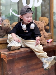 SET 3 QUẦN DÀI GIÓ TÚI HỘP ĐEN BE XÁM BÉ TRAI SẴN