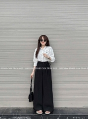 QUẦN SUÔNG VẢI 2 MÀU BUỘC DÂY NỮ