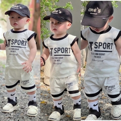 SET 2 BỘ COTTON TÀU SPORT BÉ TRAI SẴN (XẢ 75k)