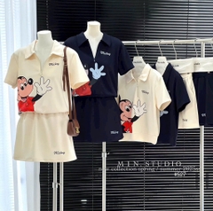 SET BỘ MICKEY CỔ KÉO KHOÁ CVAY NỮ