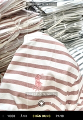 ÁO PHÔNG NỮ KẺ SỌC THÊU POLO 3M NEW(xả 48k)