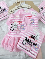 VÁY BÉ BABY THREE 2 MÀU HỒNG BÉ GÁI(XẢ 59k)