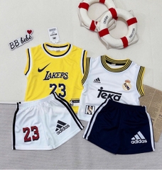 SET HAI BỘ BÓNG ĐÁ TONE TRẮNG VÀNG BÉ TRAI