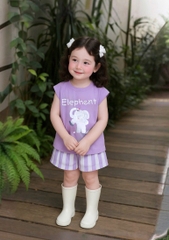 BỘ ELEPHENT VOI TÍM BÉ GÁI