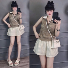SET ÁO LEN LƯỚI SÁT NÁCH KÈM QUẦN ĐÙI NỮ
