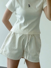QUẦN SHORT BÒ NỮ CHUN THÊU NGỰA SẴN