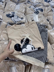 SÉT BỘ CỘC ÁO PHÔNG MICKEY QUẦN KẺ NỮ