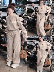 BỘ NỈ LÔNG THỎ THÊU MICKY NỮ