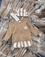 ĐỒ BƠI BỘ BƠI XUẤT HÀN NÂU KẺ BÉ TRAI SẴN (SALE 35k)
