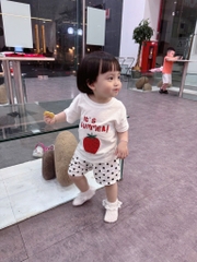SET 2 BỘ CỘC DÂU TÂY TONE TRẮNG KẺ HỒNG BÉ GÁI