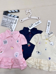 VÁY POLO CỔ BẺ 3 TẦNG HÀN QUỐC CHO BÉ GÁI