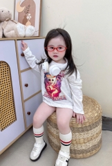 SET 4 ÁO XƯỚC HH CAPUCHINO XAHUR DÀI TAY BÉ GÁI