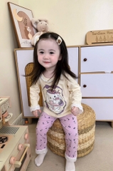 SET BỘ DÀI REN QUẦN TÍM BÉ GÁI SẴN