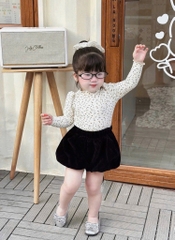 SET BỘ DÀI 3 ÁO GIỮ NHIỆT MIX QUẦN PHỒNG NHUNG BÉ GÁI