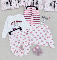 SET 2 BỘ DÀI XƯỚC NƠ THỎ BÉ GÁI(XẢ 85k)