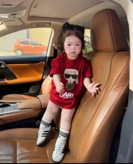 SET ÁO KARL ĐỎ CỘC TAY BỐ MẸ CON