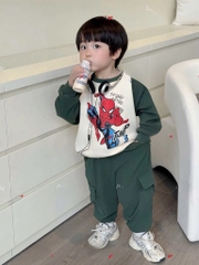 BỘ ZIP DÀI NHỆN SPIDER - MAN QUẦN TÚI HỘP BÉ TRAI