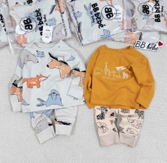 SET 2 BỘ DÀI ĐỘNG VẬT TONE MÀU CAM BÉ TRAI