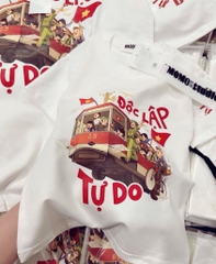 ÁO MẸ CON IN HÌNH ĐỘC LẬP TỰ DO
