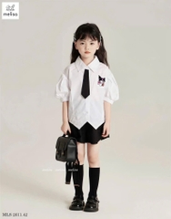 SET CỘC ÁO SƠ MI TRẮNG KÈM QUẦN VÁY KURUMI BÉ GÁI SẴN( xả 69k)