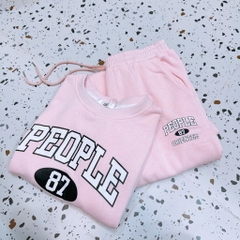 BỘ DÀI NỈ VẢI DƯ SỐ 87 MÀU HỒNG NỮ THU ĐÔNG