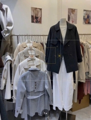 ÁO KHOÁC DẠ DÁNG CHÙM MÔNG NỮ THU ĐÔNG