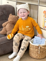 SET 2 BỘ DÀI ĐỘNG VẬT TONE MÀU CAM BÉ TRAI