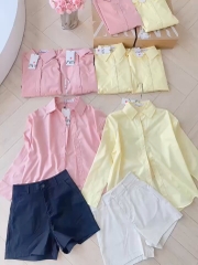 SET ÁO SƠ MI MIX QUẦN SHORT NỮ (SALE 143k)