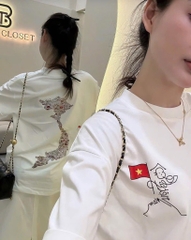 ÁO PHÔNG IN HÌNH BẢN ĐỒ VIỆT NAM MẸ CON SẴN (LOẠI ĐẮT)