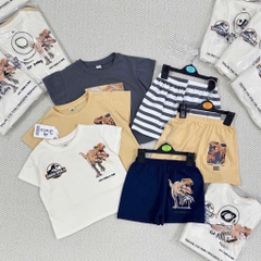 SÉT 3 BỘ COTTON KHỦNG LONG CHO BÉ TRAI