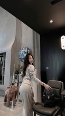 BỘ DÀI TĂM LÔNG PHỐI KHOÁ CỰC XINH NỮ THU ĐÔNG SẴN