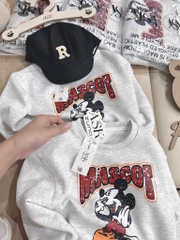 BỘ DÀI NỈ HAI DA MICKEY XÁM BÉ GÁI