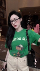 ÁO COTTON XANH HAWAI I AM GOING NỮ
