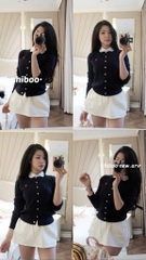 ÁO LEN CARDIGAN THÊU TIM 4 MÀU NỮ THU ĐÔNG