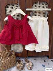 SET ÁO SÁT NÁCH ĐỎ QUẦN SUÔNG BÈO BÉ GÁI