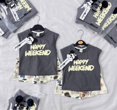 SET CỘC WEEKEND XÁM BÉ TRAI (xả 59k )