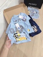 BỘ CHÓ CỨU HỘ G.A.P XANH TRỜI QUẦN SHORT XANH THAN CHO BÉ TRAI SẴN