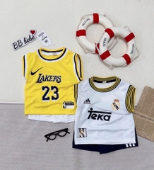 SET HAI BỘ BÓNG ĐÁ TONE TRẮNG VÀNG BÉ TRAI