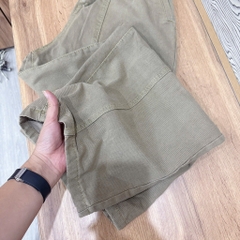 QUẦN JEAN NỮ SUÔNG NÂU GÂN NỔI