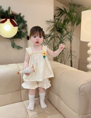 SET 2 BỘ 2 DÂY BÈO ĐÍNH HOA BÉ GÁI SẴN (SALE 95k)