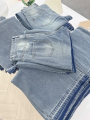 QUẦN JEANS NỮ LOE GẤU VẠT KIỂU