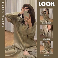 BỘ DÀI LỤA XƯỚC 3 MÀU NỮ