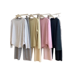 SET BỘ NGỦ QUẦN KẺ 4 MÀU QC NỮ