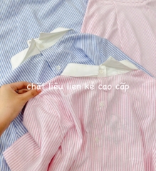 SET KẺ PHỐI CỔ THÊU CV ĐAI CÁCH ĐIỆU NỮ SẴN