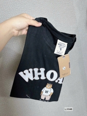 ÁO PHÔNG NỮ CỘC WHOAU ĐEN SẴN (SALE 55k)