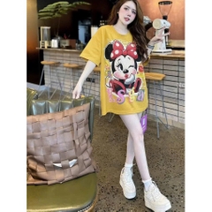 ÁO PHÔNG VÀNG FORM RỘNG HÌNH MICKEY TO NỮ SẴN