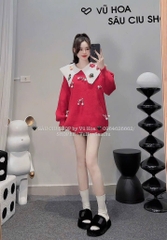 ÁO LEN NOEL XANH ĐỎ NỮ THU ĐÔNG SẴN