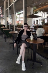 ÁO KHOÁC 2 DA BONJOUR NỮ THU ĐÔNG