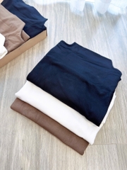 SET 3 ÁO ZIP LÔNG GIỮ NHIỆT ĐEN TRẮNG BE NỮ THU ĐÔNG SẴN